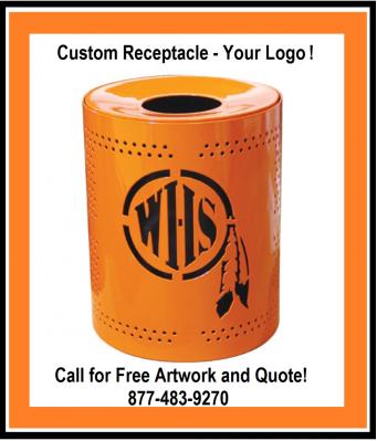 32 Gallon Personalized Perforated Receptacle